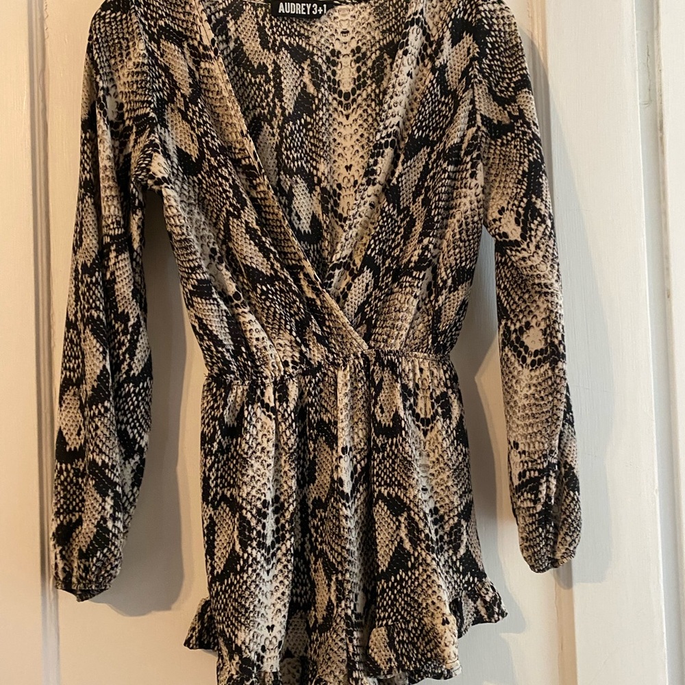 Audrey 3+1 Snakeskin Romper Size Small